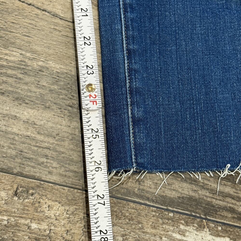 L'Agence Jeans Womens 27 Blue Sada Cropped‎ Slim Distressed Raw Hem Denim NEW - Picture 12 of 13